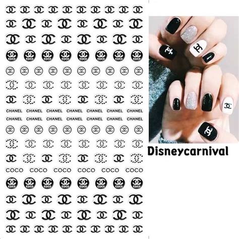 nail stamp chanel|chanel nail stickers.